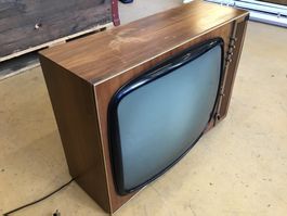Fernseher Holzgehäuse Retro Antik
