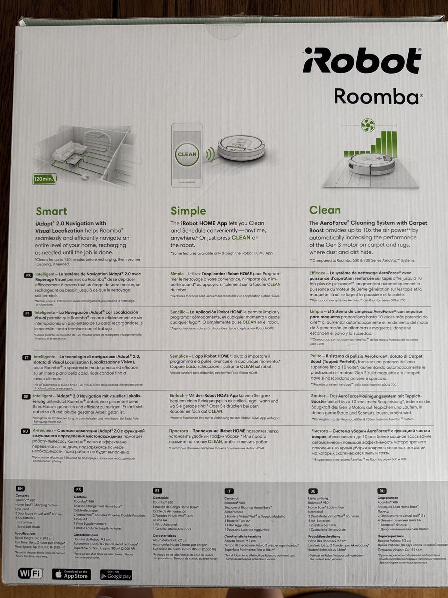 Irobot Staubsauger & Zubehör: Roomba 980 Saugroboter mit Zubehör – Gebraucht aus Luzern von Roeschuko 7