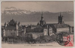 Ansichtskarte Lausanne-Château mit Rasierklingen-St.14.II.10