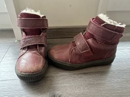 WHEAT Burgundy Leather Winter Boots, Size 30