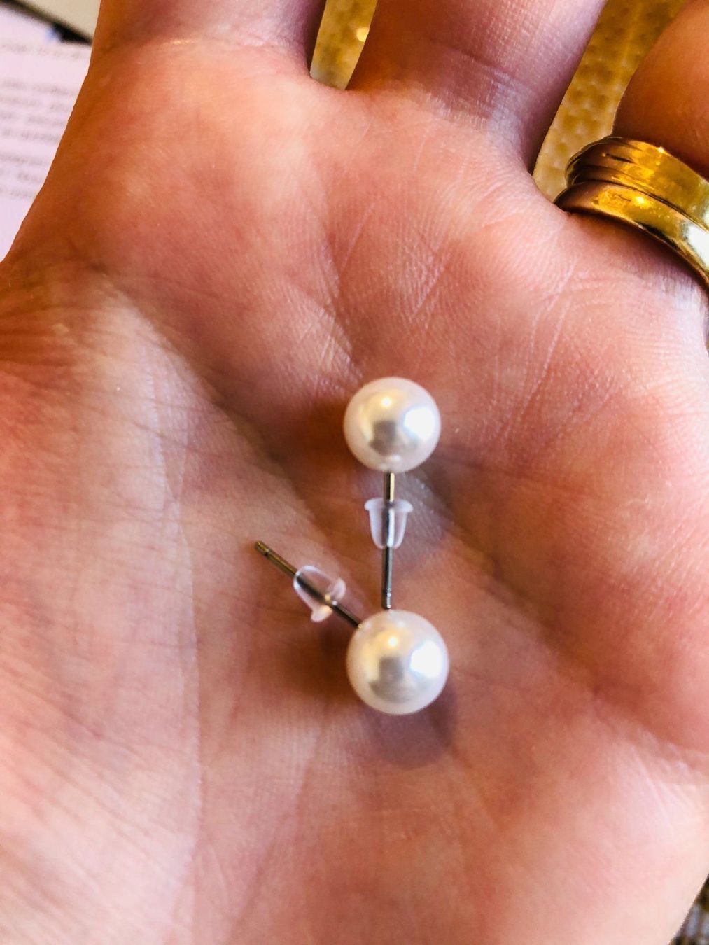 Orecchini pendenti & Orecchini a lobo: 6-8mm Shell white Pink Pearl – Nuovo e nell'imballaggio originale da Genève venduto da AGBERG 3
