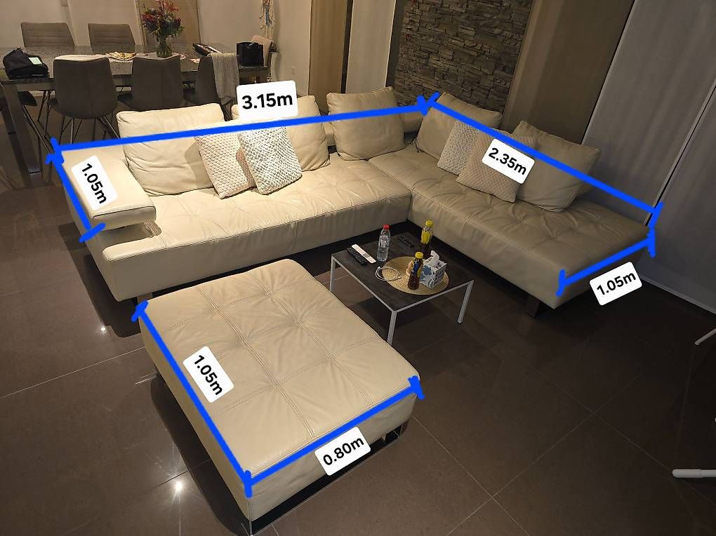 Divani: Grosse Echtleder-Ecksofa / Wohnlandschaft inkl. Hocker – Usato da Wittenbach venduto da dar_9rpl 1