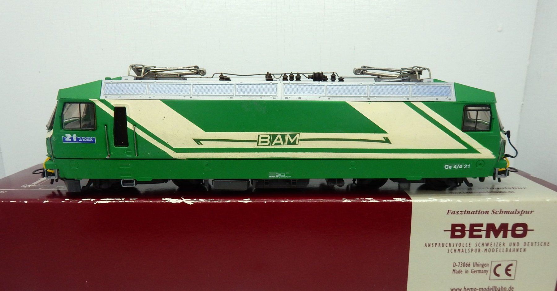 Bemo Modelleisenbahnen: Hom Bemo "BAM"  Ge 4/4  III - 21 "La Morges" - – Gebraucht aus Locarno von Gudrun2 1