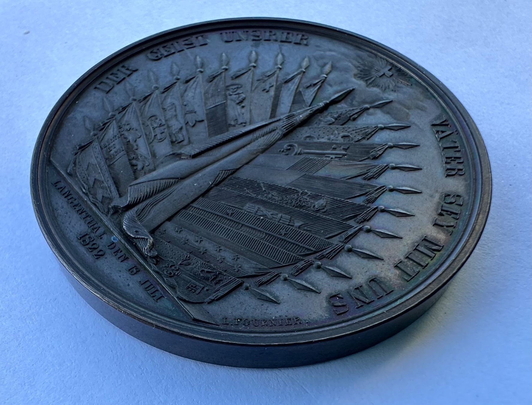 Medaglie: Bronzemedaille 1822 Eidg Offiziersfest – Usato da Kandergrund venduto da honey-art_and_more 6