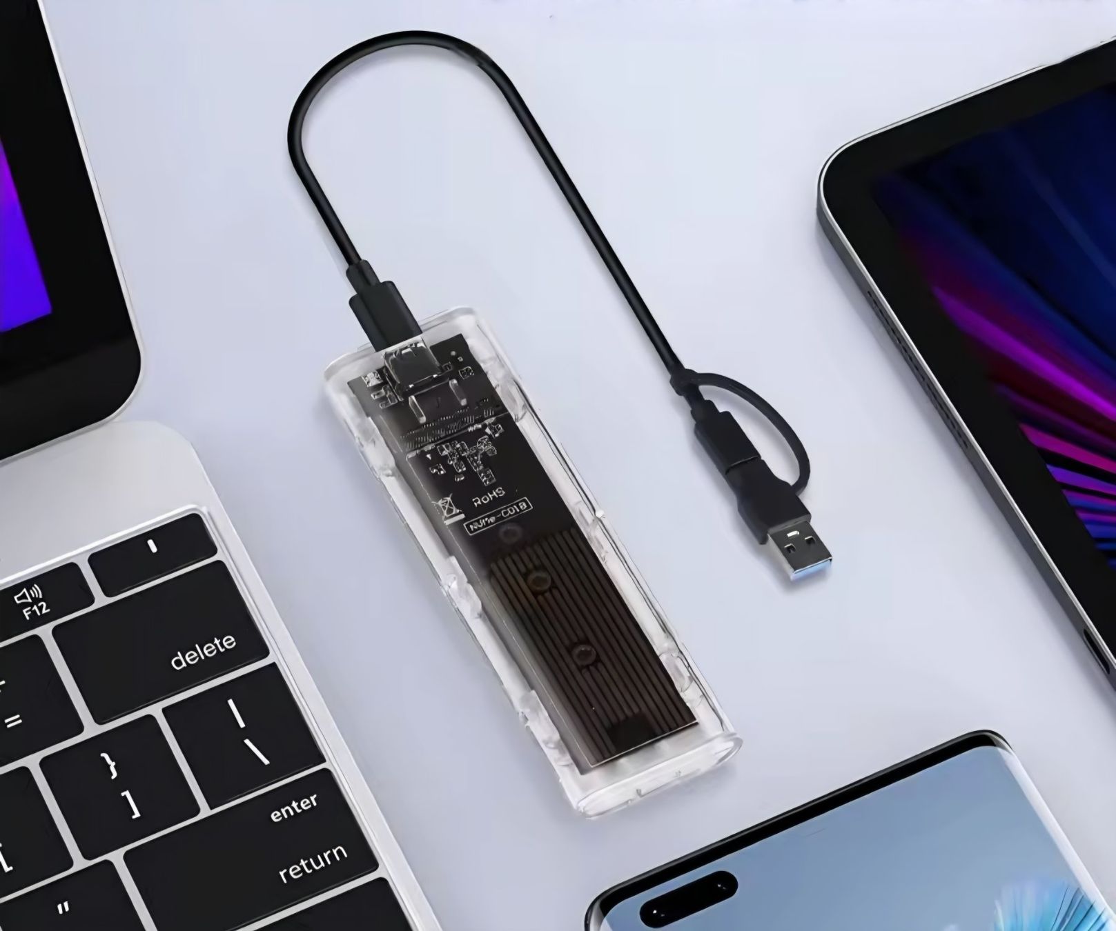 Dischi rigidi: M.2 NVMe PCIe & NGFF SATA SSD USB 3.1 Gehäuse external Case – Nuovo e nell'imballaggio originale da Uster venduto da -FPS- 7