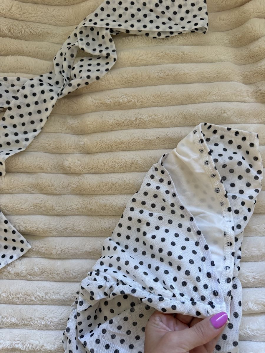 Tops: White polka dot top with halter neck tie S – Neu und originalverpackt aus Gränichen von Domsiiiii 2
