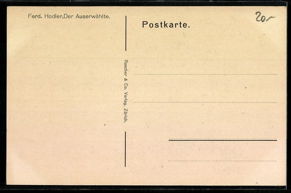 Cartoline postali: Künstler Ferdinand Hodler: Der Auserw – Usato da Berlin venduto da bartko-reher 1