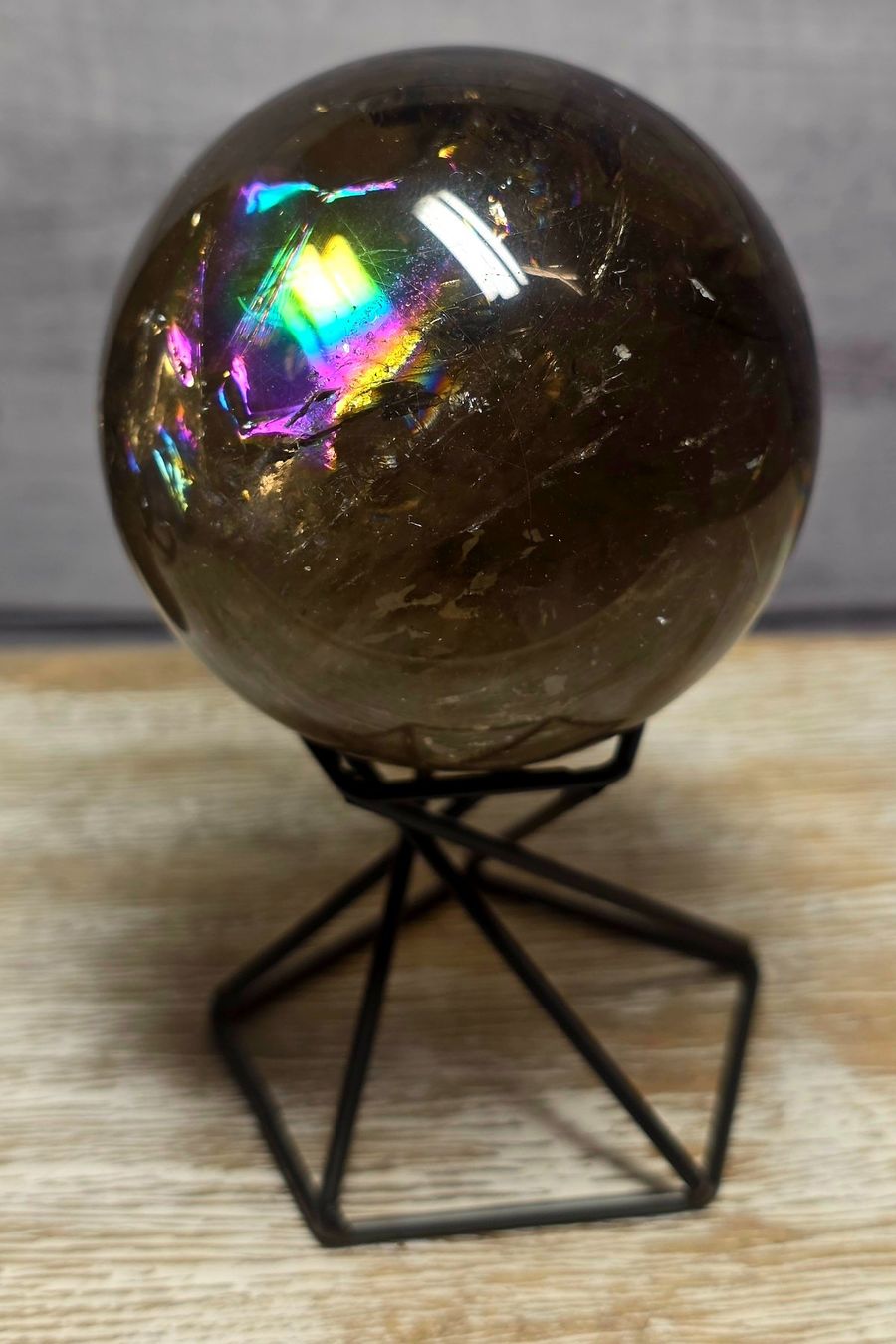 Mineralien & Heilsteine: Rauchquarz Kugel R4 61mm 322g – Neu und originalverpackt aus Matzingen von Shay_Crystalz