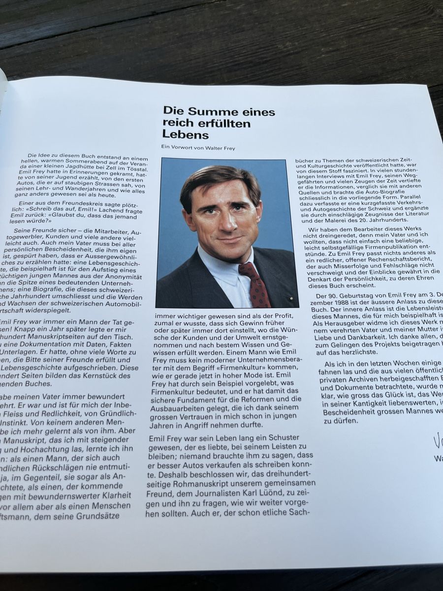 Bücher: Emil Frey Autobiografie – Gebraucht aus Zürich von Ruthlein54 2