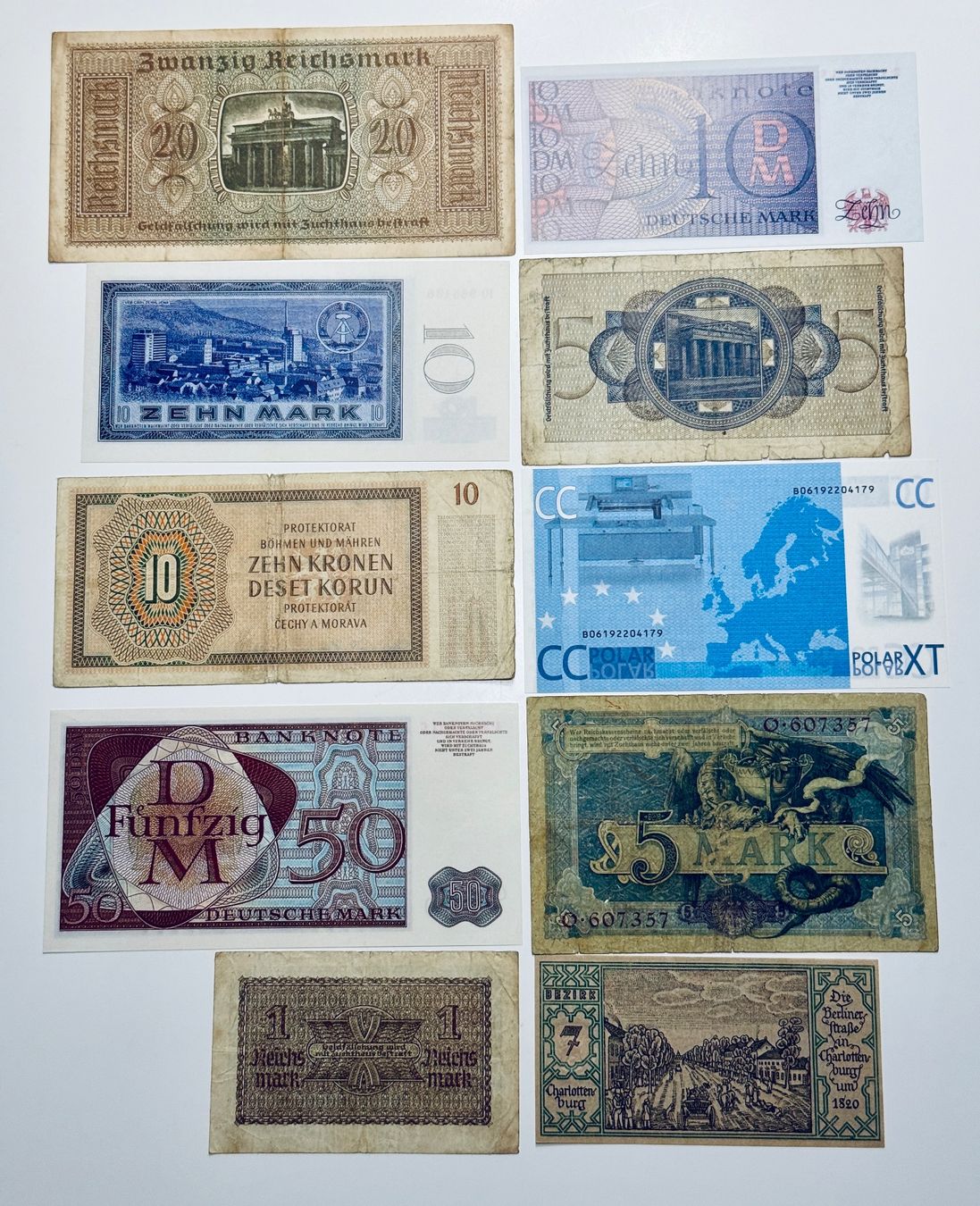 Billets de banque: **Banknoten Sammlung Deutsche Mark+Euro** – D'occasion à Langrickenbach par MeUs74 9