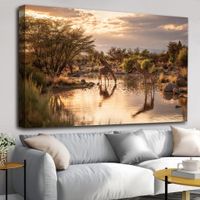 Riesig 🔝 SUPER PREIS 💲 Wandbild 120x80 NEU / Girraffe