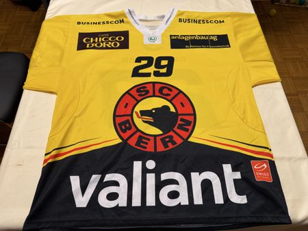 SC Bern Gameworntrikot Junioren Nummer 29 Grösse XL