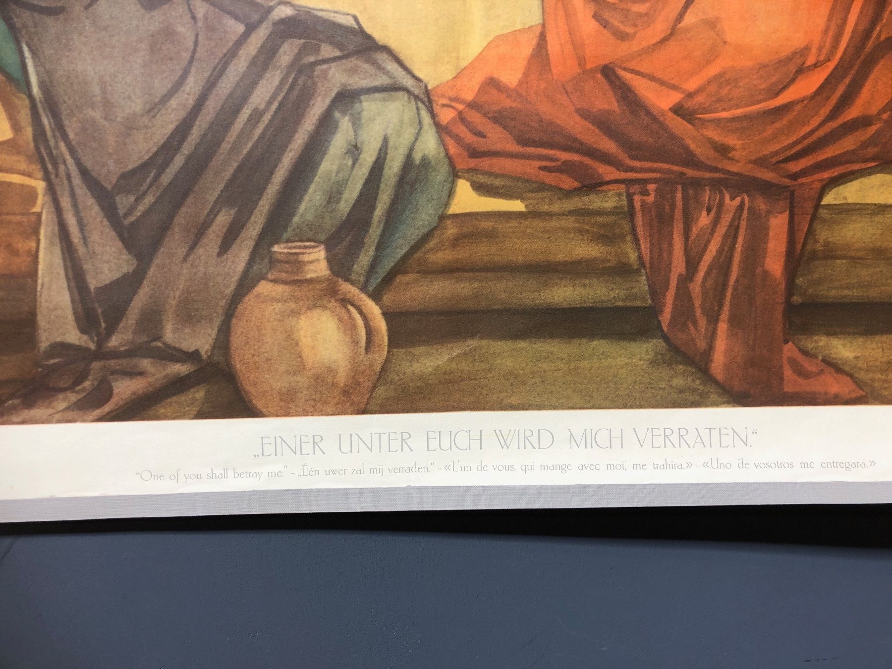 Foto & Immagini: Vintage Schulwandbild EINER UNTER EUCH WIRD MICH VERRATEN – Usato da Laufenburg venduto da industrial-silence 2