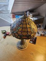 Tiffany Lampe mit Messing Fuss