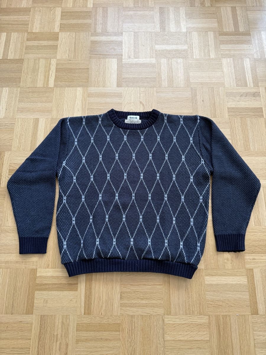 Maglioni & Felpe: Rework Pullover  M/L, dunkelblau, Rautenmuster – Usato da Muri b. Bern venduto da mar_q2qr
