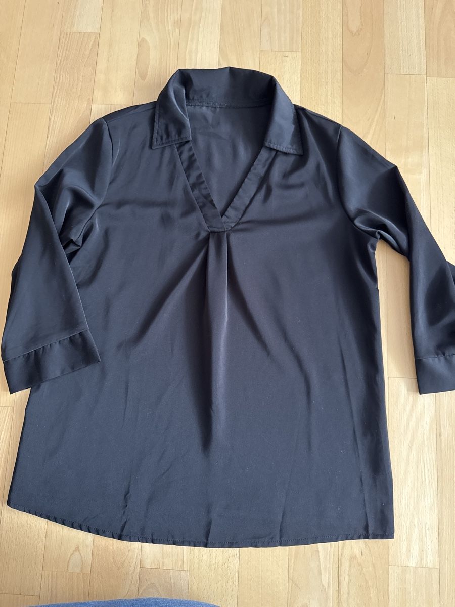 Blusen: Schwarze Elegante Bluse Gr. L, V Ausschnitt – Neu (gemäss Beschreibung) aus Abtwil SG von ale2002