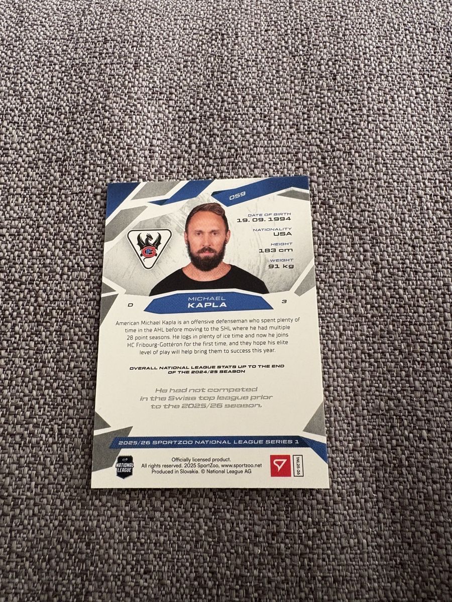 Sportzoo Cartes à collectionner: Sportzoo Michael Kapla – Neuf (Voir description) à Bellinzona par spa_69zv 1