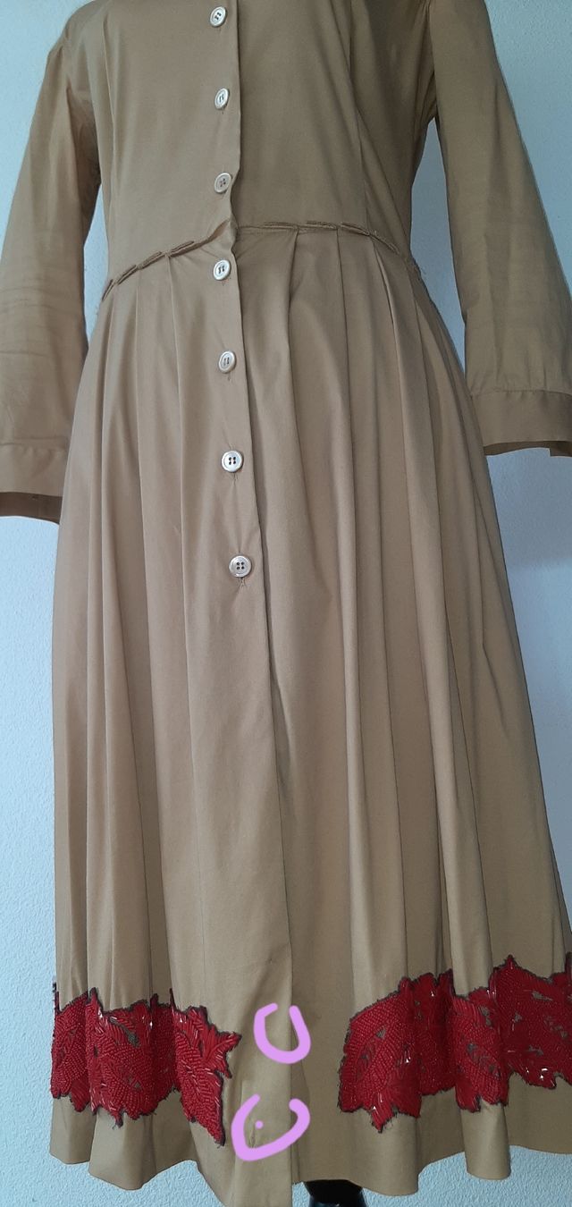 Prada Vestiti: PRADA Hemdkleid, Grösse it 44, beige, Baumwolle – Difettoso da Uster venduto da kgw78 5