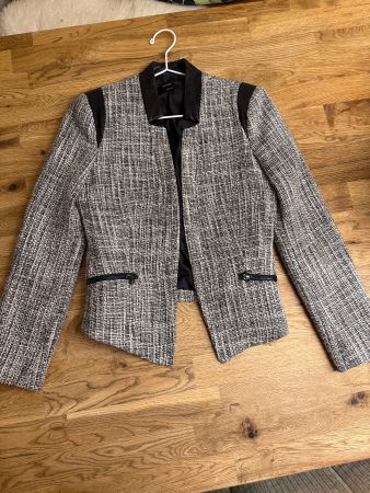 Mango kurz Blazer schwarz weiss, Grösse S