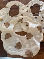 3x Lätzchen-Ultraweich-Saugfähig-Druckknopf-