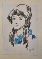 Walter Ropélé 1934 Orig. Oelkreide/Papier handsig. 21cmx15cm