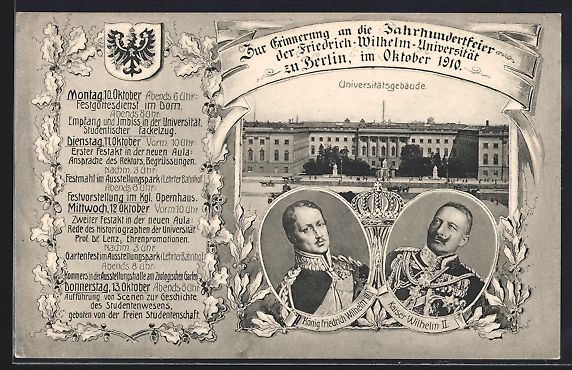 Cartes postales: Berlin, Jahrhundertfeier der Friedrich-W – D'occasion à Berlin par bartko-reher