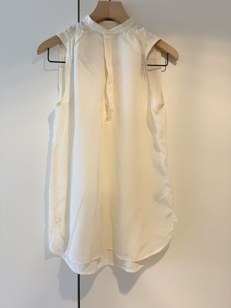 Polo Ralph Lauren Sleeveless Blouse Size S Cream 100% Silk
