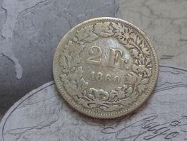 2 Fr. 1860 B - Helvetia assise