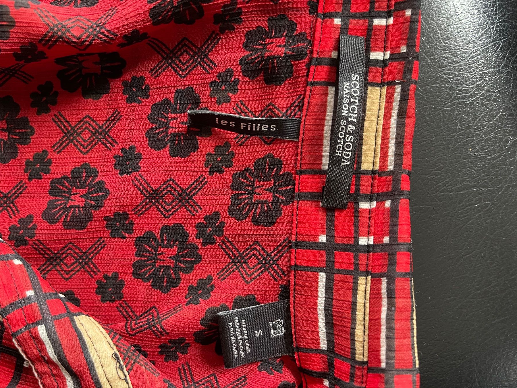 Maison Scotch Blusen: SCOTCH & SODA Langarmbluse rot-beige gemustert, Grösse ca. S – Gebraucht aus Meggen von tulipe21 3
