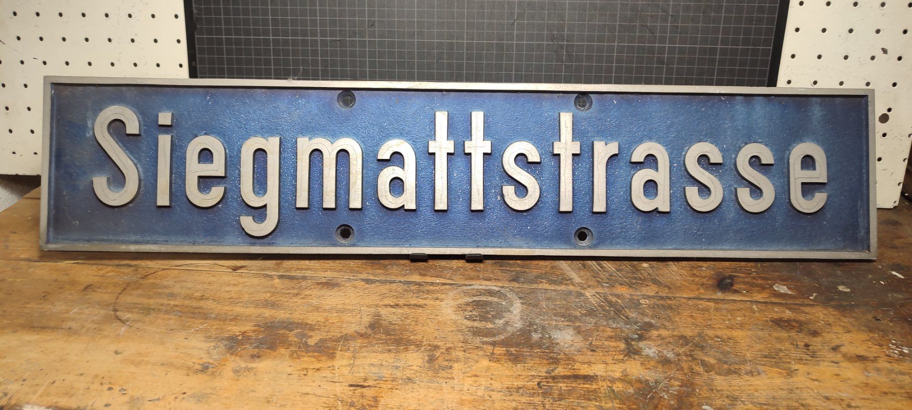 Insegne: Wunderschönes Strassenschild Nr 4 Siegmattstrasse – Usato da Gelterkinden venduto da MYSTOREFORYOU4460 1