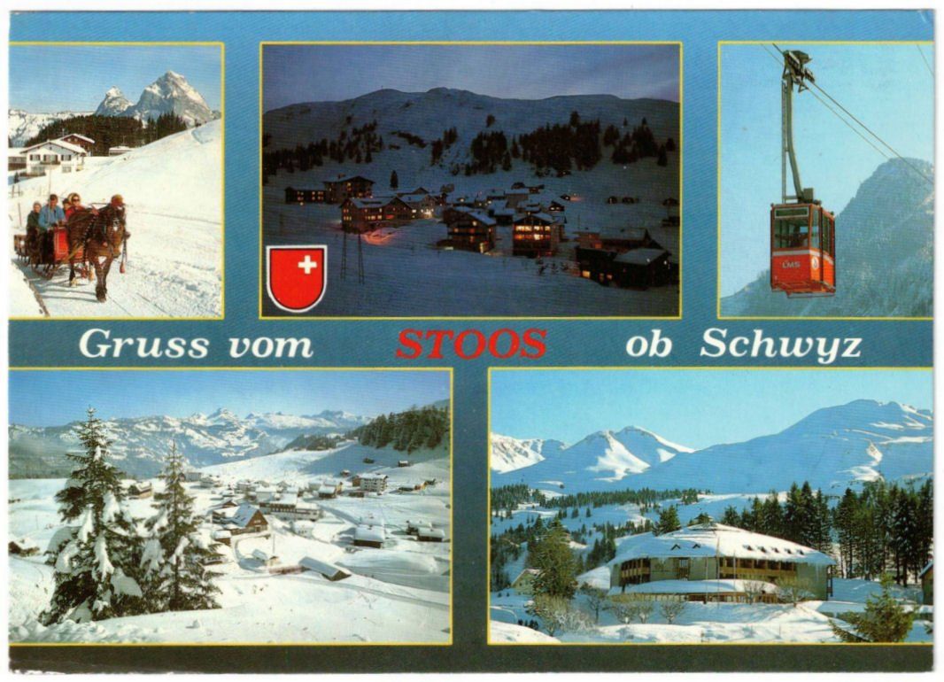 Cartoline postali: Stoos - 5 Bild AK – Usato da Binningen venduto da Mountainrider