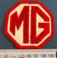 MG BRITICH-CAR AUTO LOGO GESTICKT AUFNÄHER/KLEBER MIT LEIM