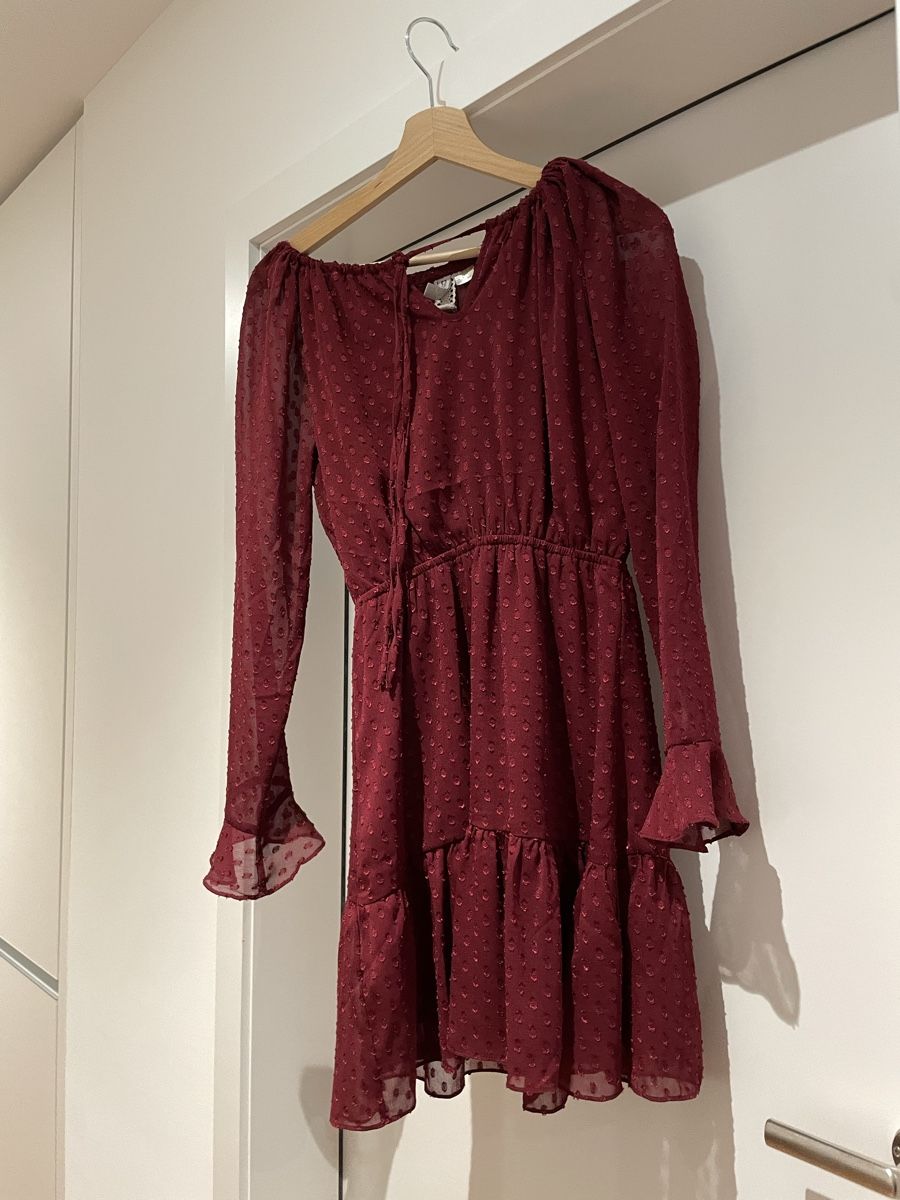 H&M Vestiti: Dunkelrotes Kleid – Usato da Zofingen venduto da silbosja 1