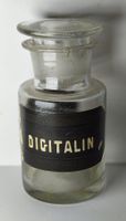 Seltene Apothekerflasche Digitalin Um 1900 Doppeletike 9cm