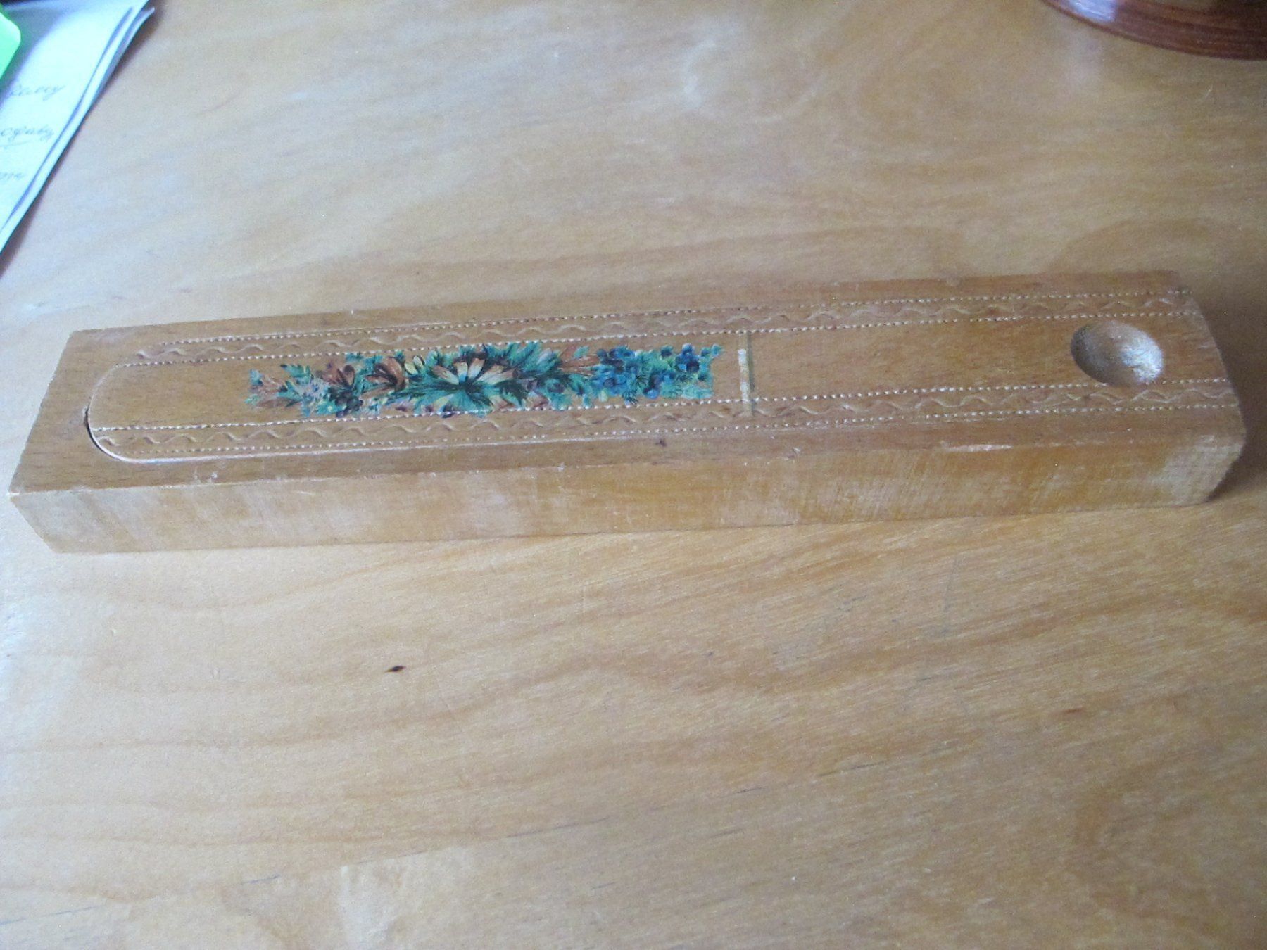 Barattoli: Vintage Schulkästchen Schatulle aus Holz – Usato da Löhningen venduto da Chimae67 3