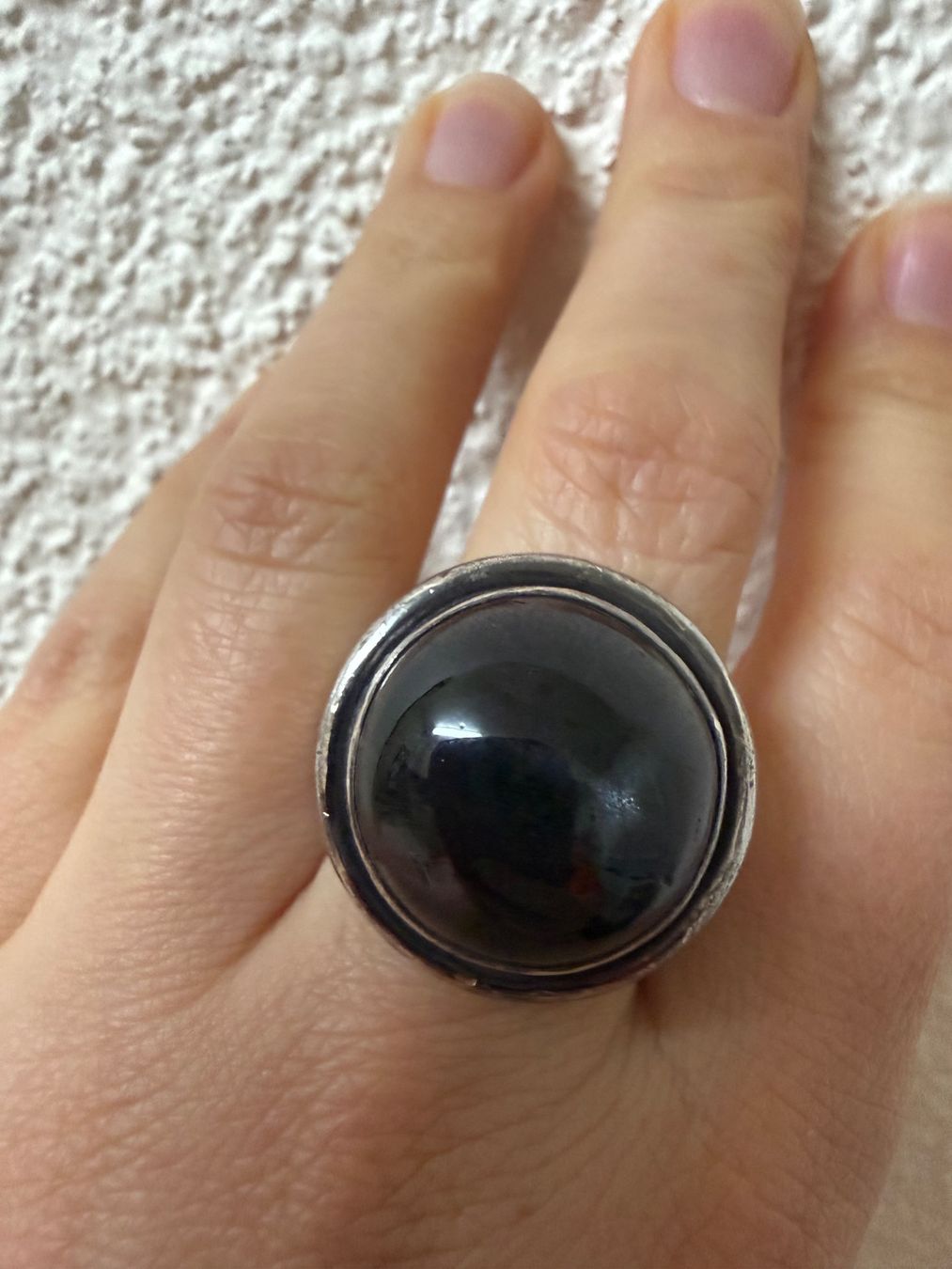 Anelli: Massiver Silber Ring mit Obsidian 925 – Usato da Spiegel b. Bern venduto da Rogger72 5
