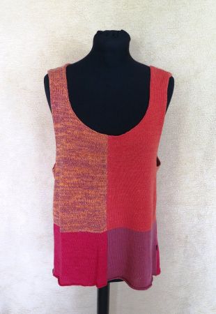 Stricktop/Weste Gr.M Leinen&Baumwolle