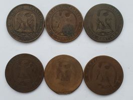 6x 10 Centimes Lot Nr 6