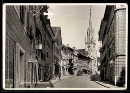 AK Uznach, Hauptstrasse mit Coiffeur