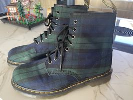 Dr. Martens Stiefel, Grösse 43, blau grün kariert, Top!