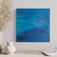 40x40cm Bild blau "Grace"