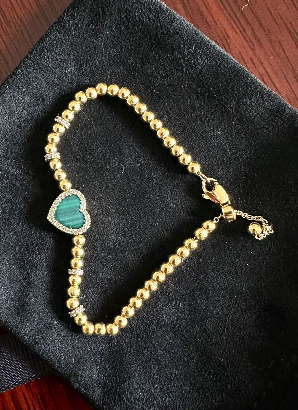 Bracciali & Braccialetti: APM MONACO MALACHITE HEART BRACELET MIT PERLEN – Usato da Zug venduto da ale_8khf