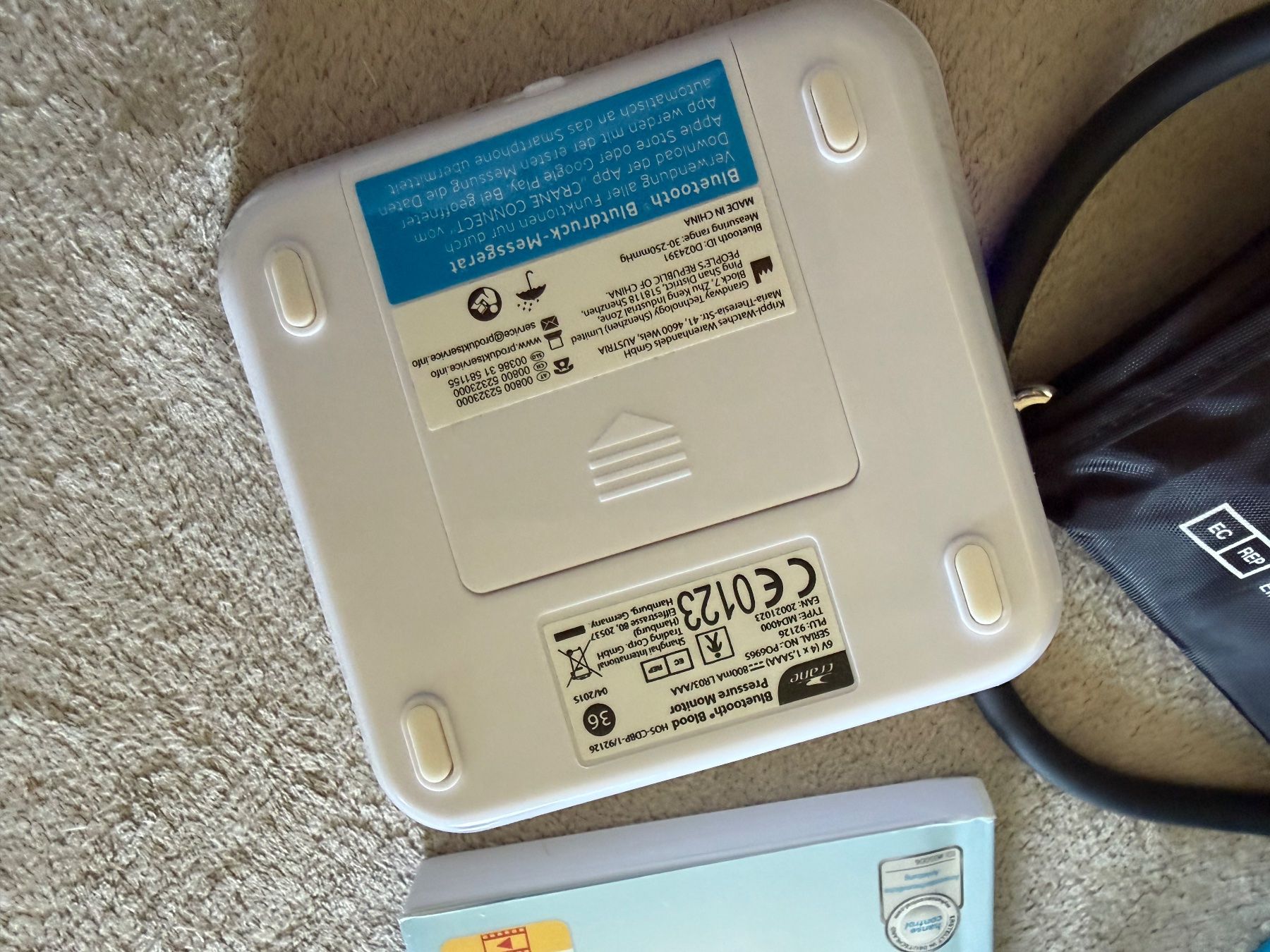 Appareils médicaux: CRANE  CONNECT Bluetooth -Blutdruckmessgerät – Neuf (Voir description) à Aarau par KorgPA 7