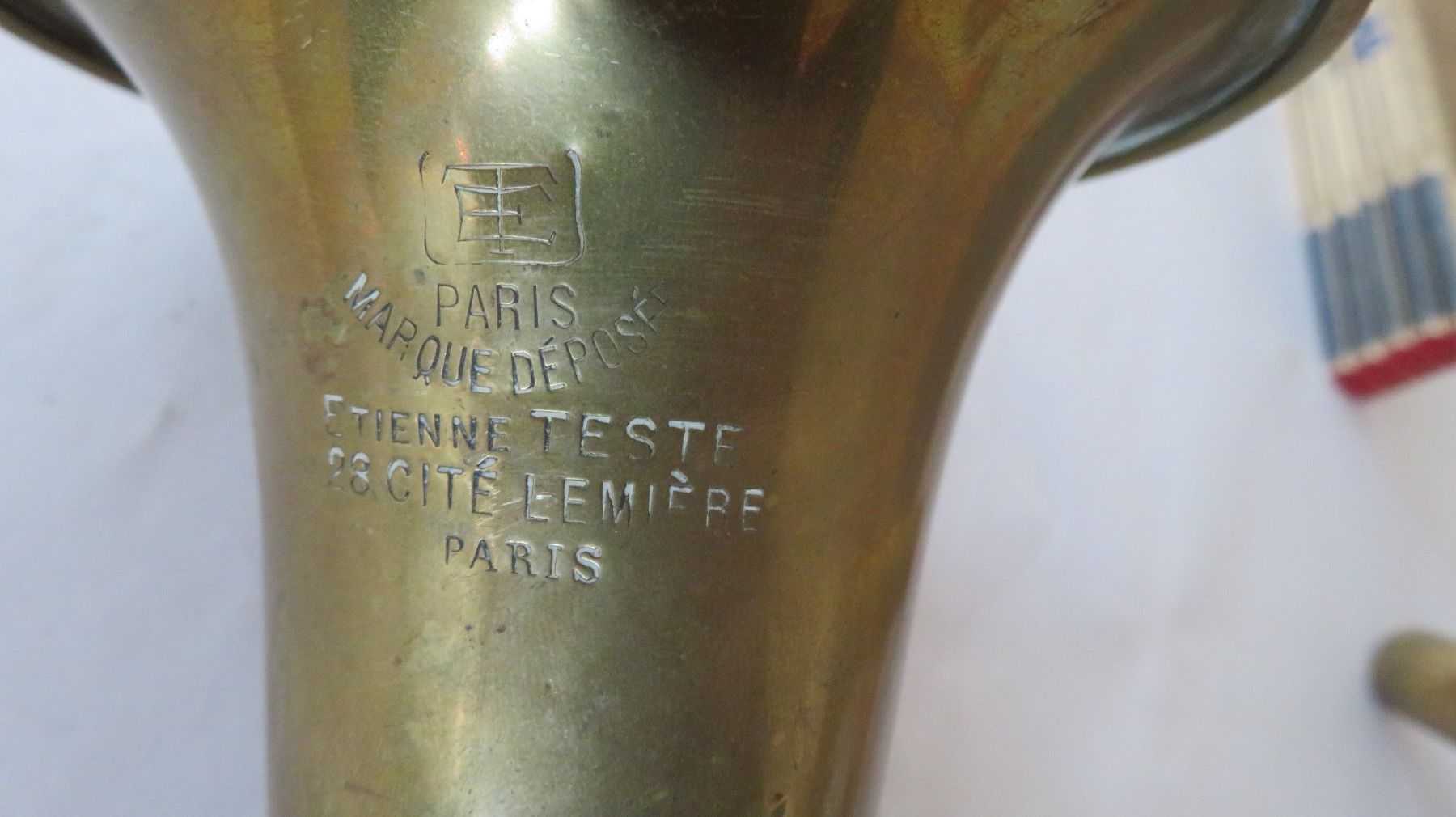 Strumenti musicali: Horn messing um 1900 gemarkt mit Etienne Teste Paris – Usato da Wetzikon ZH venduto da morda1954 6