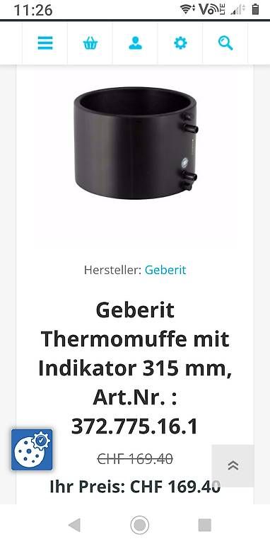 Ferramenta: Geberit, Schweissmuffen – Usato da Grünenmatt venduto da Serge750 2