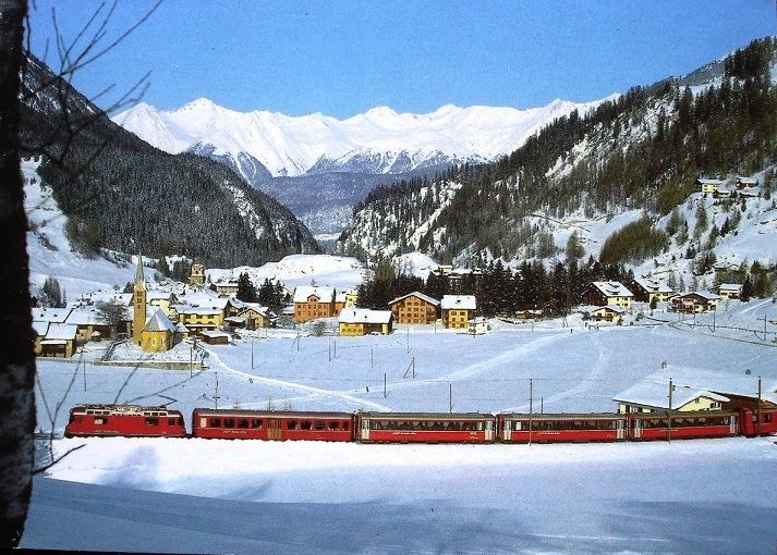 Cartoline postali: BERGÜN Berninabahn – Usato da Jona venduto da philajona