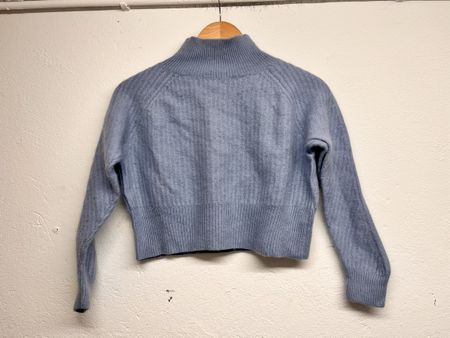 Allude Women's Blue Cashmere Mock Neck Sweater Size. Xs