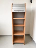 Rolladenschrank mit Regal Buche/Silber