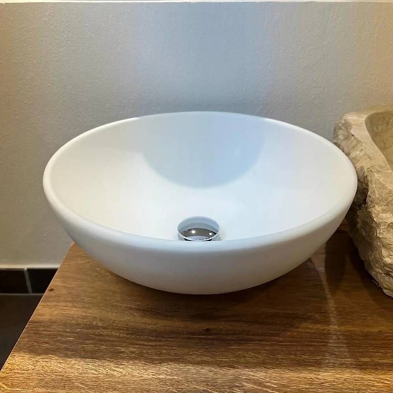 Lavabi & lavandini: Weiss Waschbecken Matt rund – Nuovo e nell'imballaggio originale da Berikon venduto da al7_7jyx
