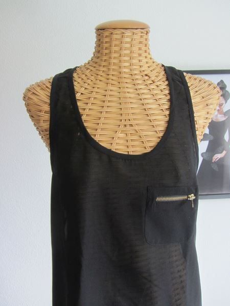 Top: Chiffon Top schwarz transparent - S – Usato da Zürich venduto da Diazaio 1